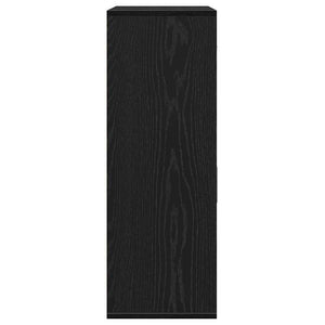 vidaXL Credenza Rovere nero 79 x 38 x 80 cm Legno multistrato
