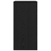 vidaXL Credenza Rovere nero 60 x 39 x 80 cm Legno multistrato