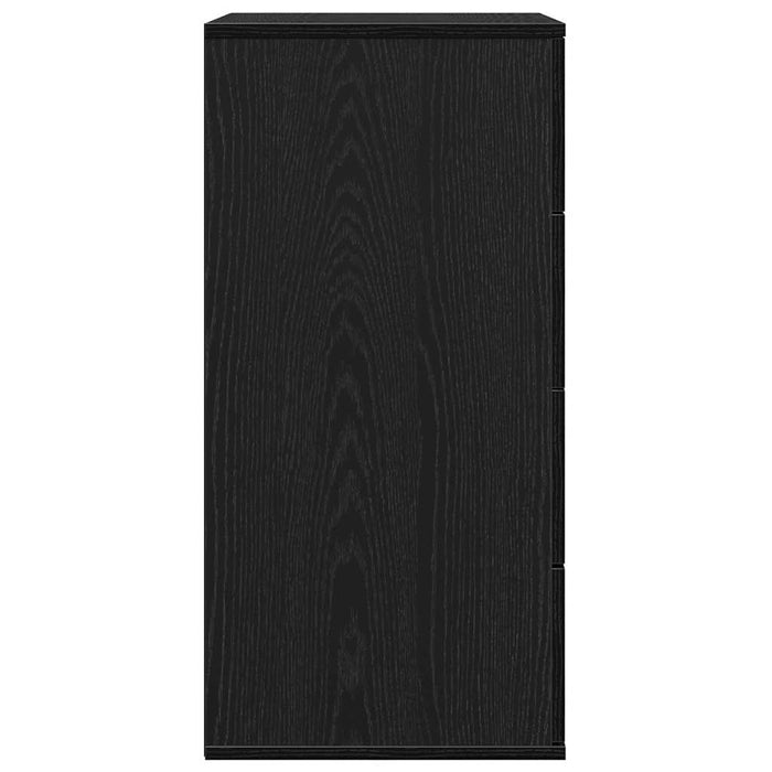 vidaXL Credenza Rovere nero 60 x 39 x 80 cm Legno multistrato