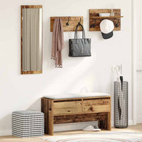 vidaXL Set mobili da ingresso Legno vecchio 90 x 31 x 46.5 cm