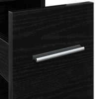 vidaXL Mobile da bagno slim Rovere nero 22 x 44 x 61.5 cm