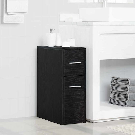Mobile da bagno slim Rovere nero 22 x 44 x 61.5 cm 871633