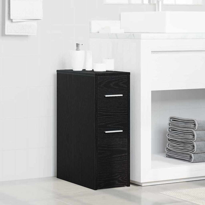 Mobile da bagno slim Rovere nero 22 x 44 x 61.5 cm 871633