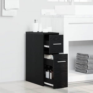 Mobile da bagno slim Rovere nero 22 x 44 x 61.5 cm 871633