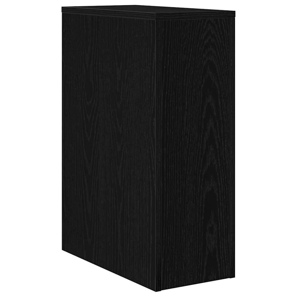 vidaXL Mobile da bagno slim Rovere nero 22 x 44 x 61.5 cm