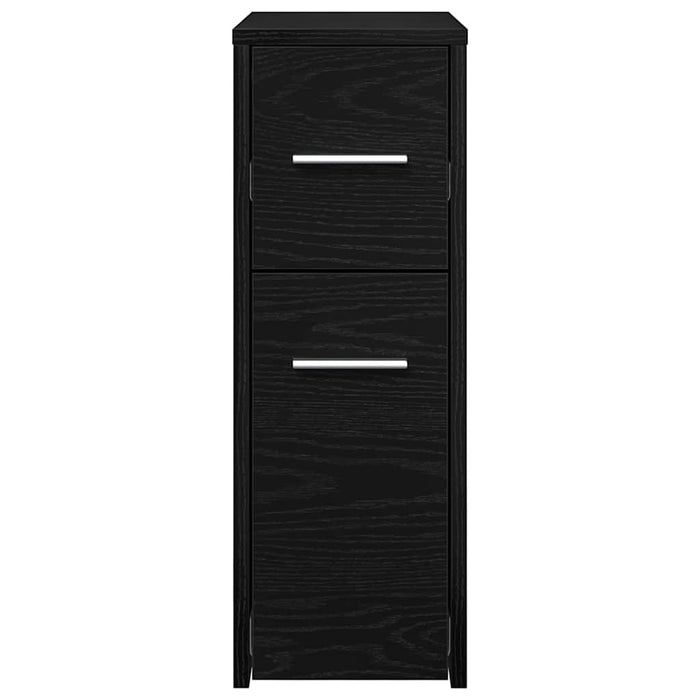 vidaXL Mobile da bagno slim Rovere nero 22 x 44 x 61.5 cm