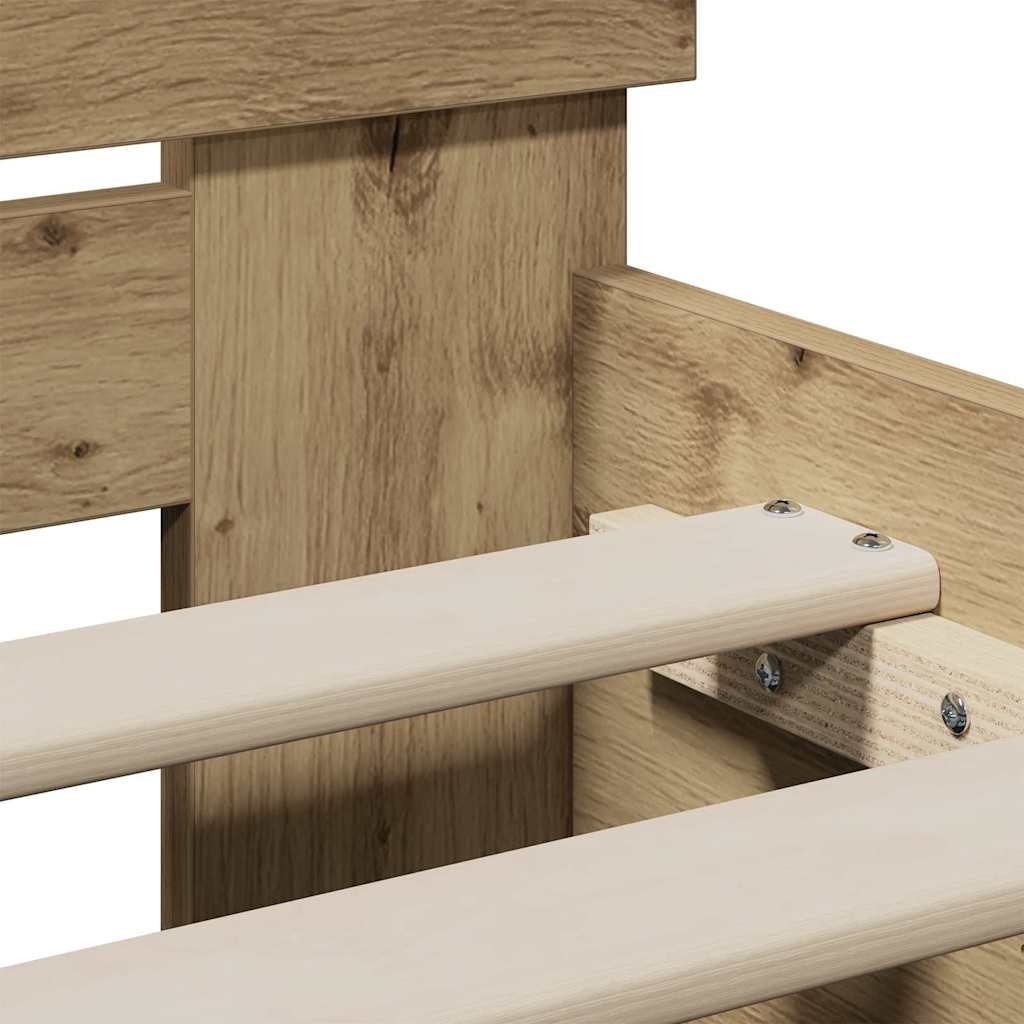 Struttura del letto con testiera-Giroletto con Testiera Rovere artigianale 90 x 190 cm 621379