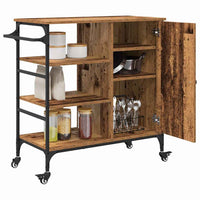Carrello da Cucina-Scaffale per Cucina Legno vecchio 87,5 x 39 x 84,5 cm