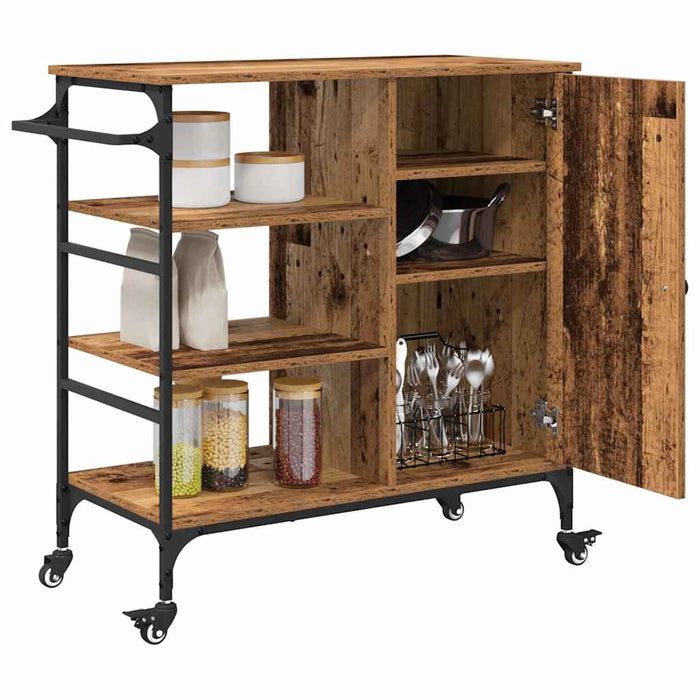 Carrello da Cucina-Scaffale per Cucina Legno vecchio 87,5 x 39 x 84,5 cm