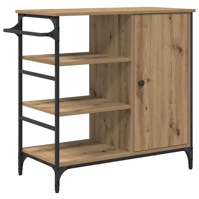 Carrello da Cucina-Scaffale per Cucina Rovere artigianale 87,5 x 39 x 84,5 cm