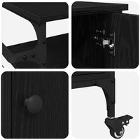 Trolley cucina  Rovere Nero 87,5x38,5x84,5 cm Legno ingegnerizzato 871665