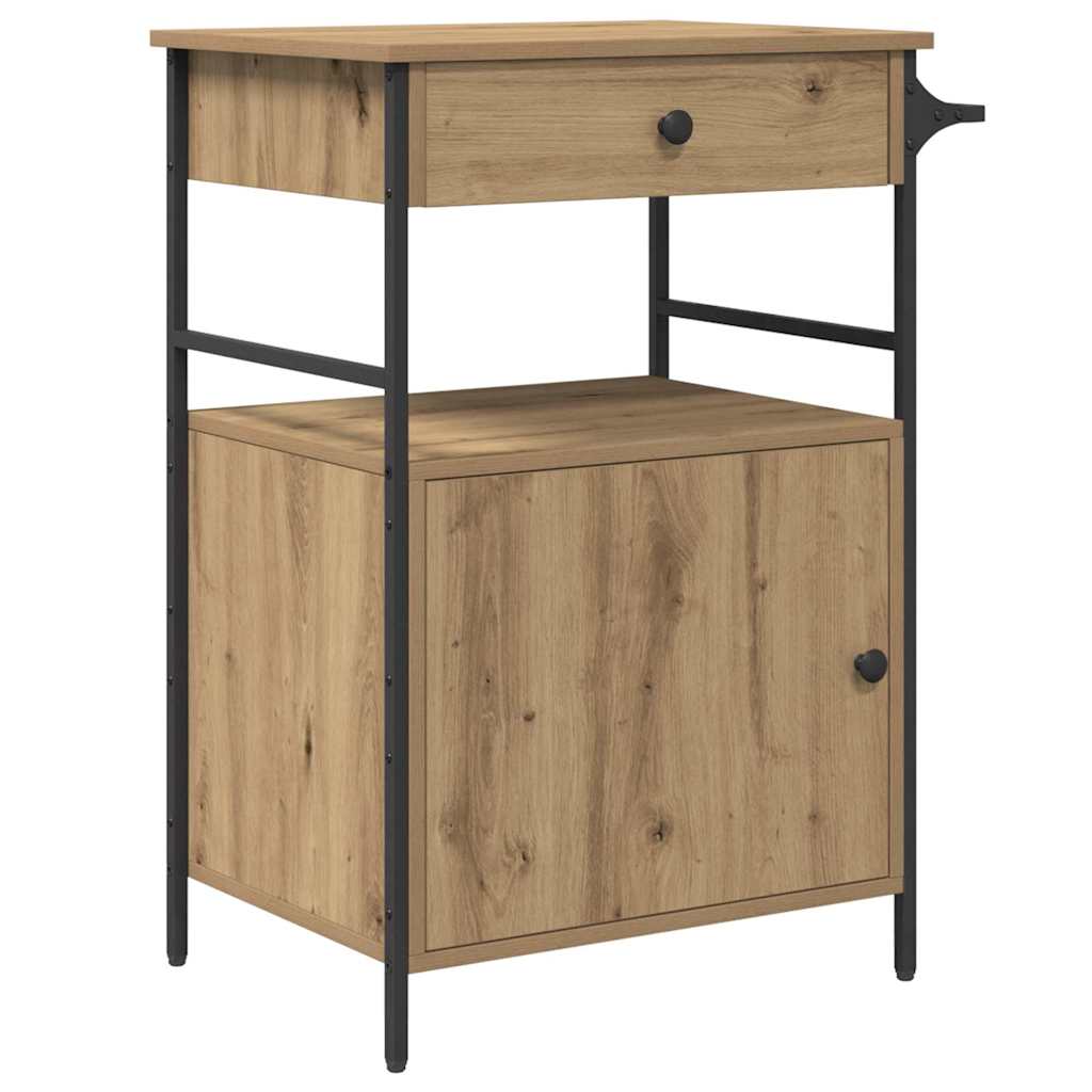 Carrello da Cucina-Scaffale per Cucina Rovere artigianale 56 x 43 x 89,5 cm