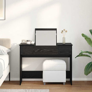 Toeletta con Specchio Rovere Nero 100x45x76 cm 871671