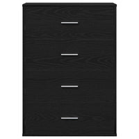 vidaXL Credenza Rovere nero 60 x 31 x 84 cm Legno multistrato