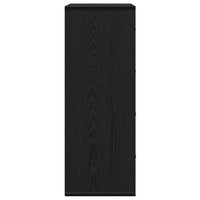 vidaXL Credenza Rovere nero 60 x 31 x 84 cm Legno multistrato