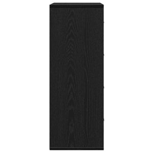 vidaXL Credenza Rovere nero 60 x 31 x 84 cm Legno multistrato