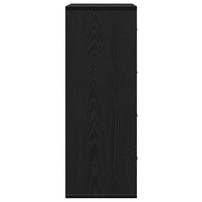 vidaXL Credenza Rovere nero 60 x 31 x 84 cm Legno multistrato