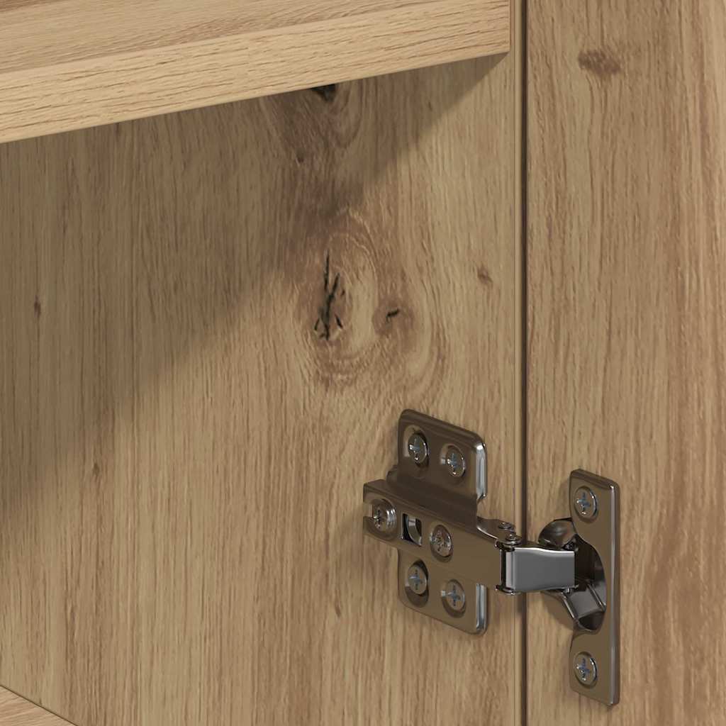 vidaXL Credenza rovere artigianale 79 x 38 x 80 cm Legno multistrato