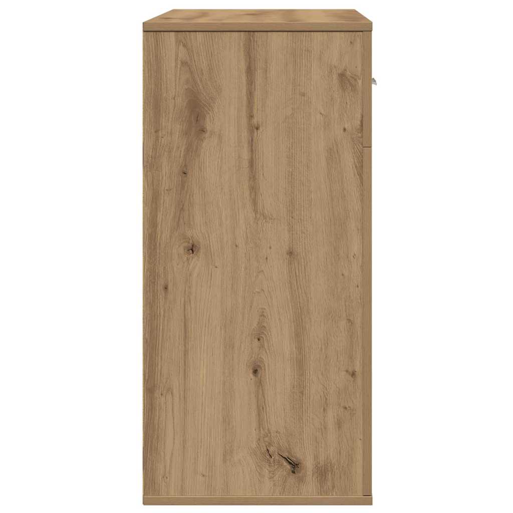 vidaXL Credenza rovere artigianale 79 x 38 x 80 cm Legno multistrato