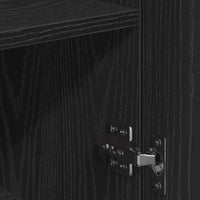 vidaXL Credenza Rovere nero 79 x 38 x 80 cm Legno multistrato