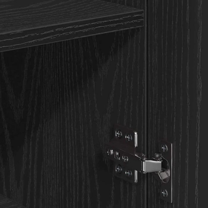 vidaXL Credenza Rovere nero 79 x 38 x 80 cm Legno multistrato