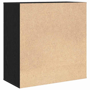 vidaXL Credenza Rovere nero 79 x 38 x 80 cm Legno multistrato