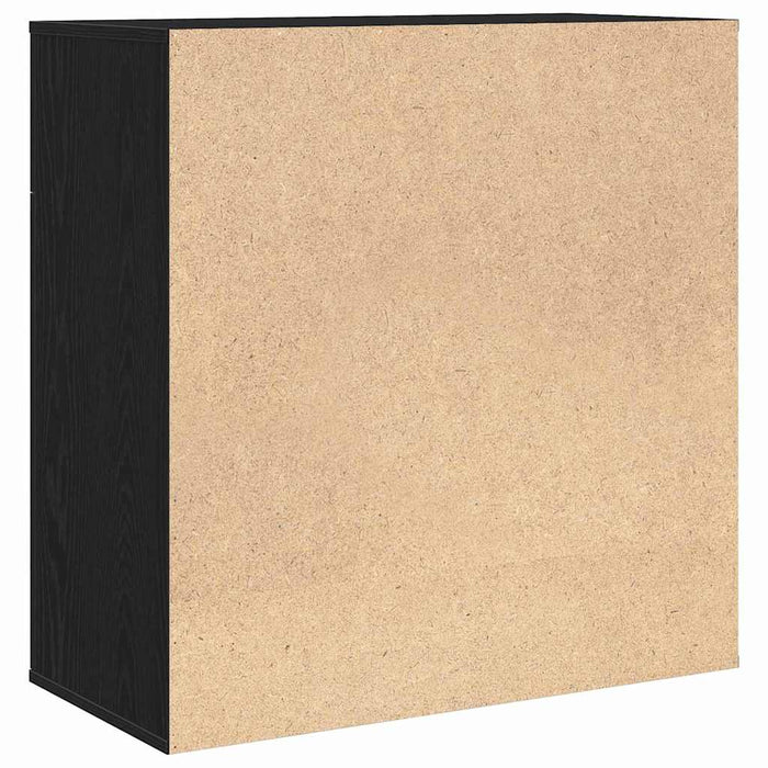 vidaXL Credenza Rovere nero 79 x 38 x 80 cm Legno multistrato