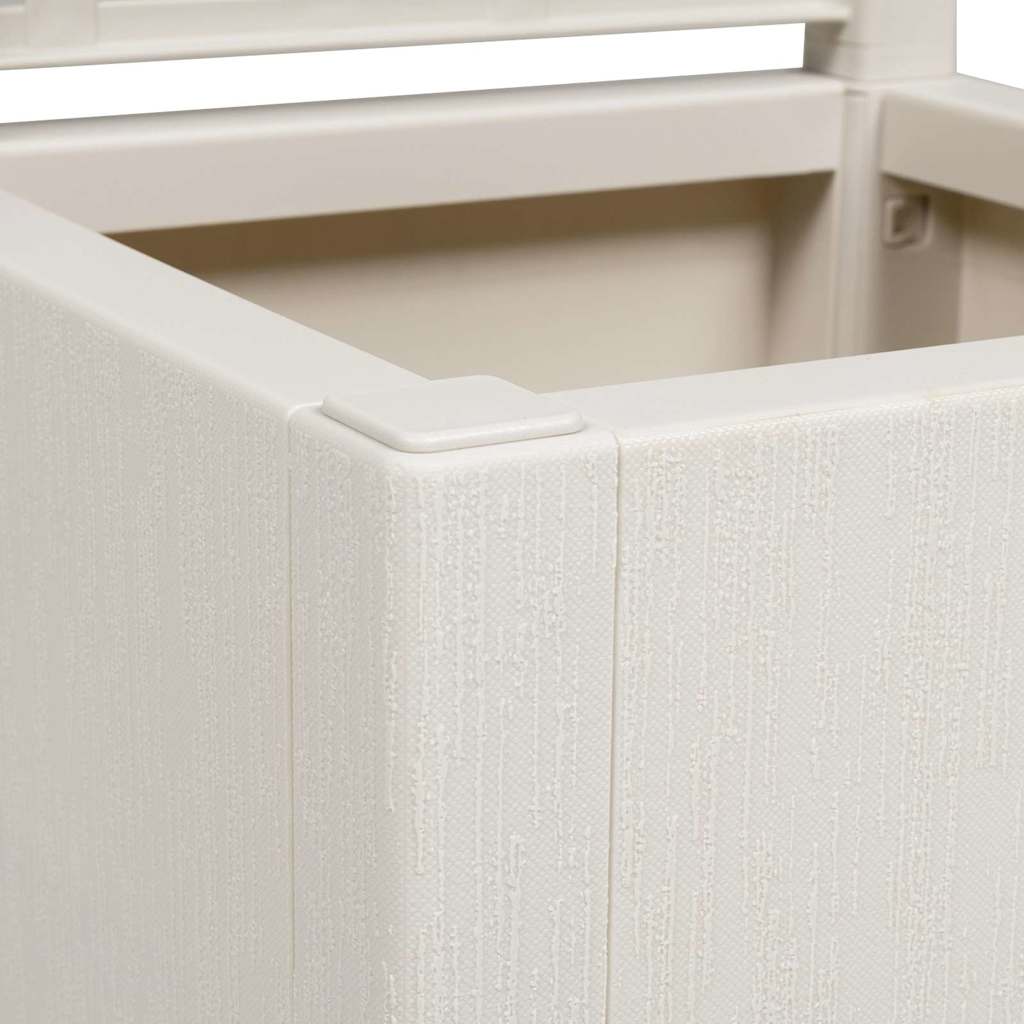 Vaso da giardino-Fioriera da Esterno-Contenitore per Piante Bianco 36 x 36 x 140 cm Polipropilene