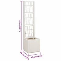 Vaso da giardino Bianco 36 x 36 x 140 cm Polipropilene 42006499