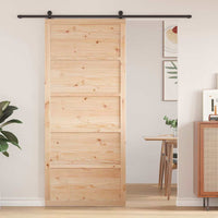 Porta a Fattoria Naturale 100 x 208 cm Legno massello di pino 870404