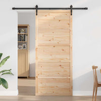 Porta a Fattoria Naturale 90 x 208 cm Legno massello di pino 870407