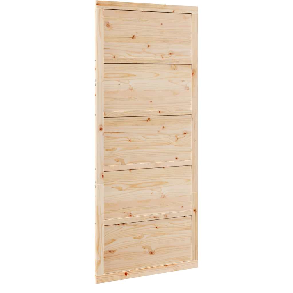 Porta a Fattoria Naturale 90 x 208 cm Legno massello di pino 870407