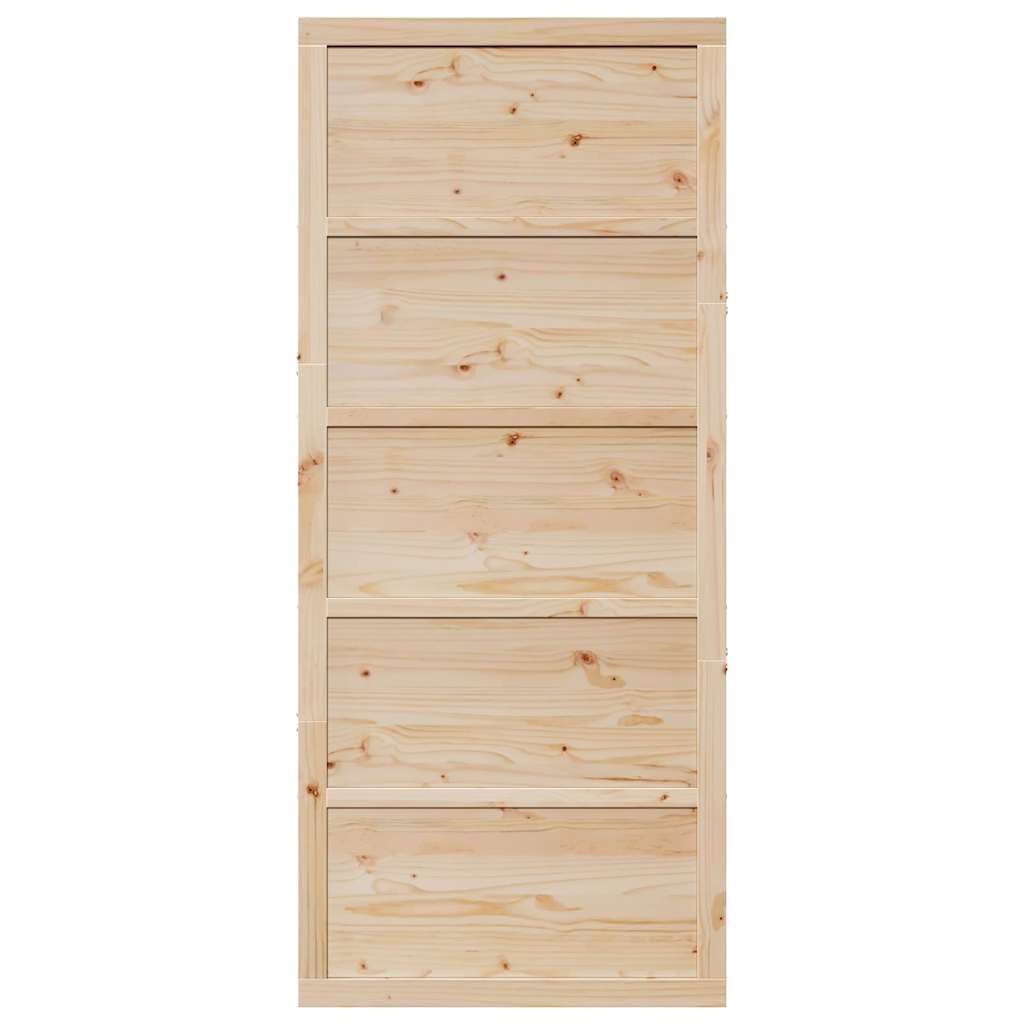Porta a Fattoria Naturale 90 x 208 cm Legno massello di pino 870407