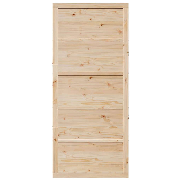 Porta a Fattoria Naturale 80 x 208 cm Legno massello di pino 870410