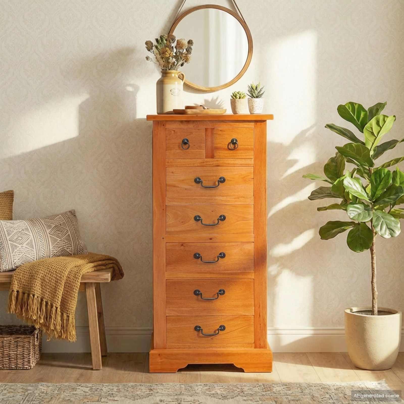 Cassettiera con cassetto Naturale 45 x 35 x 100,5 cm 42009933