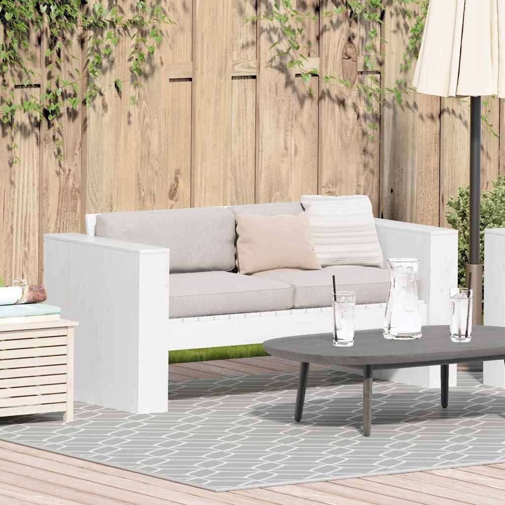 Divano da giardino Bianco 134 x 60 x 62 cm 873867