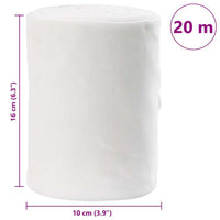 vidaXL Tubo di Drenaggio Bianco 16 x 2000 cm Tessuto