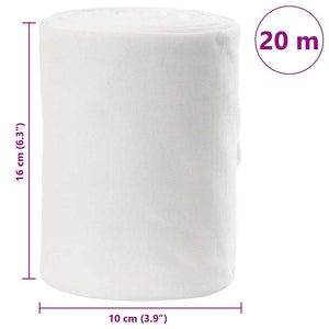 vidaXL Tubo di Drenaggio Bianco 16 x 2000 cm Tessuto