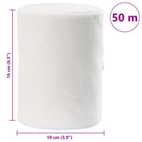 vidaXL Tubo di Drenaggio Bianco 16 x 5000 cm Tessuto