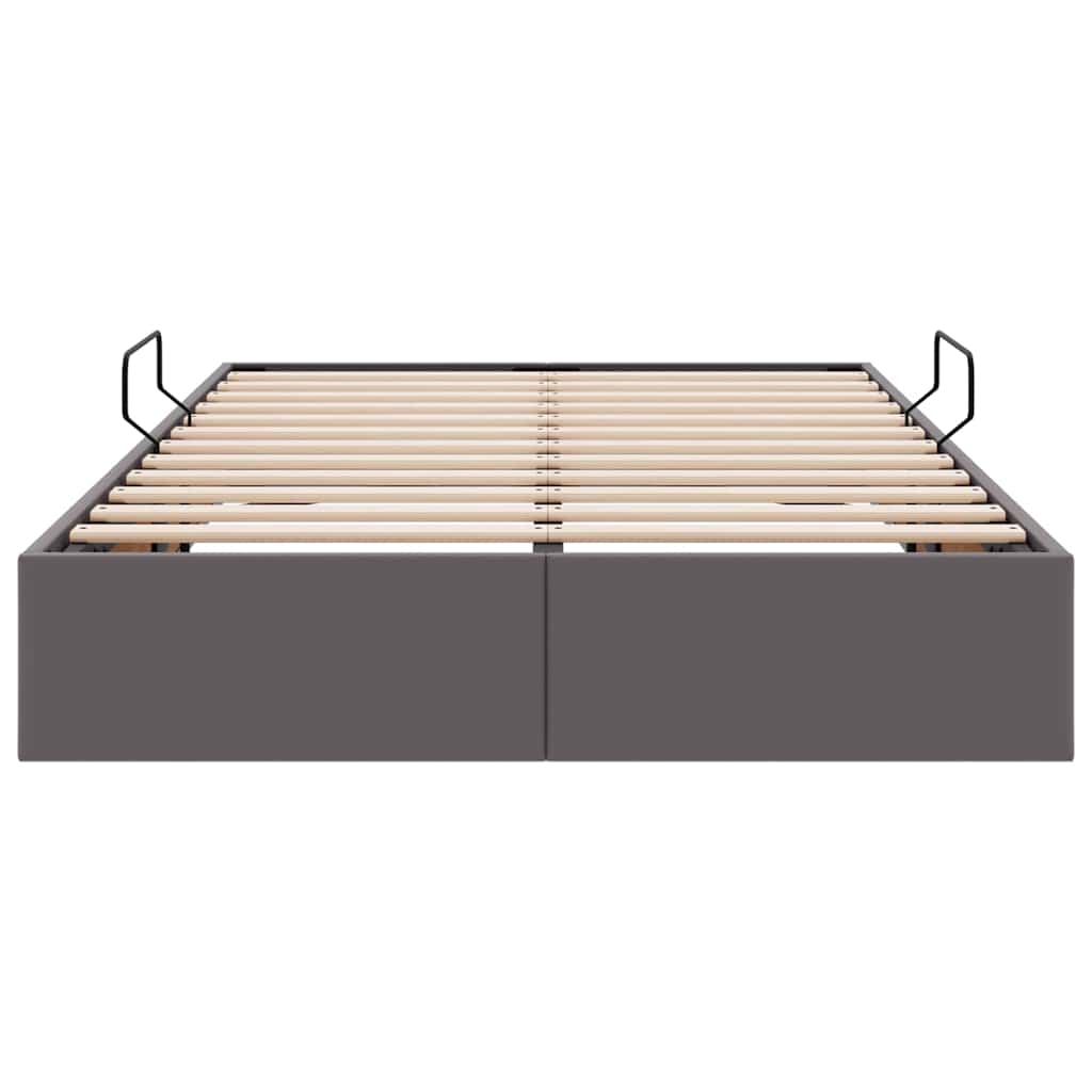 Letto con Contenitore Grigio 120 x 190 cm Pelle sintetica 3369939