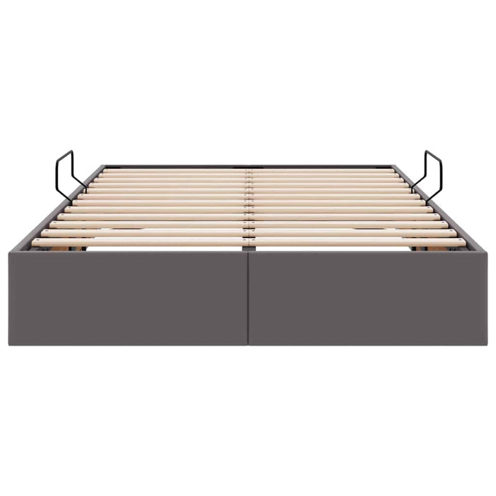Letto con Contenitore Grigio 120 x 190 cm Pelle sintetica 3369939