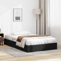 Letto con Contenitore Nero 120 x 200 cm Pelle sintetica 3369941