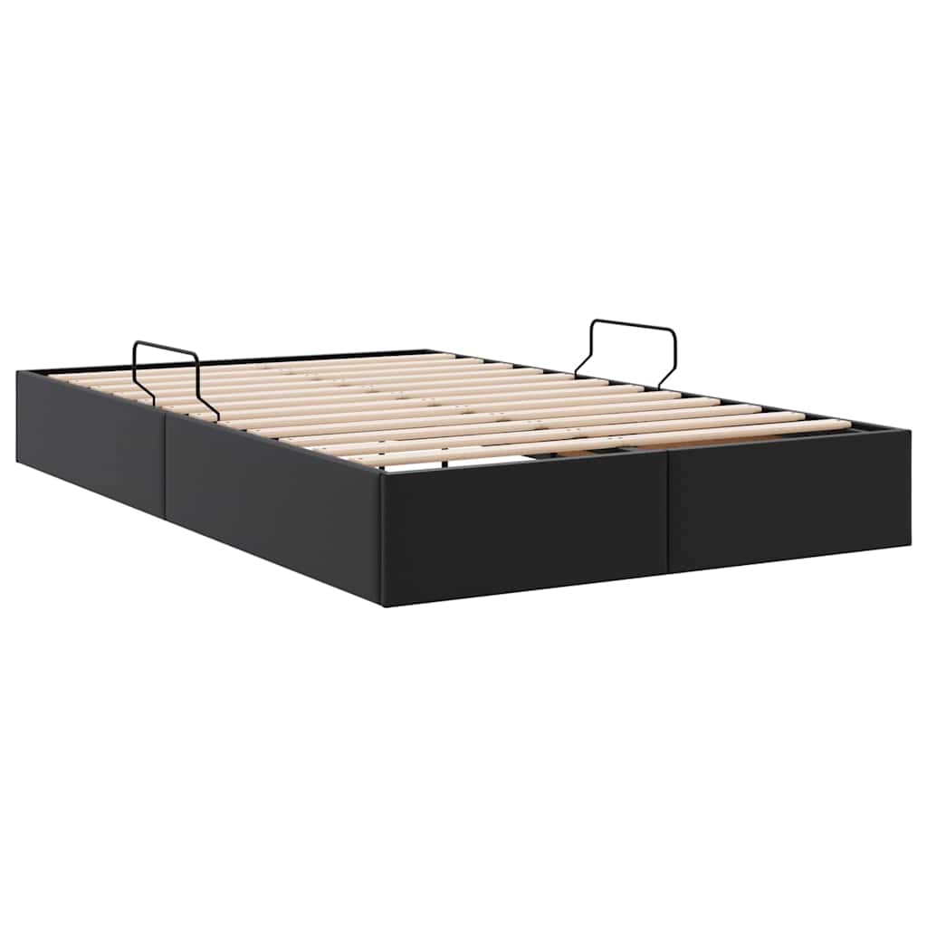 Letto con Contenitore Nero 120 x 200 cm Pelle sintetica 3369941