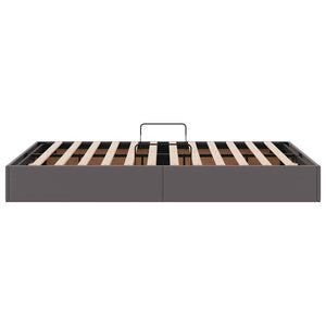 Letto con Contenitore Grigio 120 x 200 cm Pelle sintetica 3369943