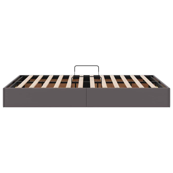 Letto con Contenitore Grigio 120 x 200 cm Pelle sintetica 3369943