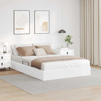 Letto con Contenitore Bianco Puro 140 x 190 cm Pelle sintetica 3369946