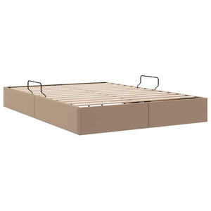 Letto con Contenitore Cappuccino 140 x 190 cm Pelle sintetica 3369948