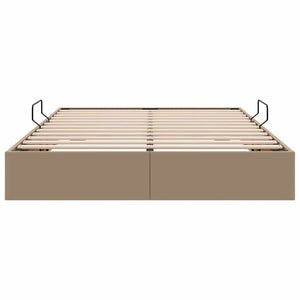 Letto con Contenitore Cappuccino 140 x 190 cm Pelle sintetica 3369948