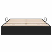 Letto con Contenitore Nero 140 x 200 cm Pelle sintetica 3369949