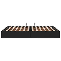 Letto con Contenitore Nero 140 x 200 cm Pelle sintetica 3369949